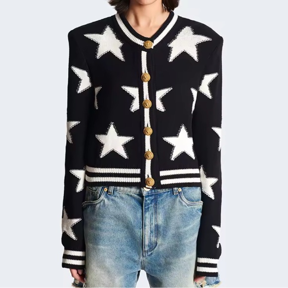 Oh My Stars Black and White Sweater - Picture 3 of 4